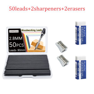 MROOFUL | 50/100pcs 2.8mm Carpenter Pencil Replaceable Leads Deep Hole Marking Architectural Painting Woodworking Automatic Pencil Lead
