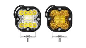 Led Lights For Motorcycles 66w Fog Light 3 Inch White And Yellow Light Amber Bright 4x4 Led Lamp Bar Tractor Truck Offroad