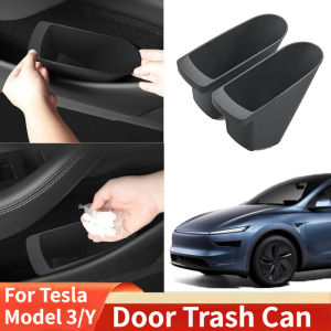 Door Trash Can for Tesla Model Y Juniper 2025 and Model 3 Highland 2024-2025 Driver and Passenger Door Organizer Car Accessories