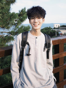 Áo Thun Nam Cleanfit Grey Henry Collar Long Sleeve Casual All-Match Polo Shirt American Trendy Brand Base Shirt