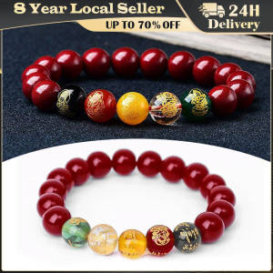 Red Real Cinnabar Pixiu Bracelet Vintage Designer Beads Bangle Gifts for Women Men Amulet Natural Jewelry Charm Carved Gift