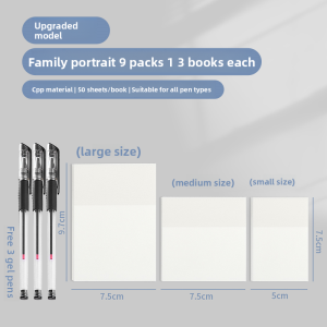 MONLEYTA | Transparent Sticky Notes High Aesthetic Value Can Be Handwritten Tearable Student Notes Highlighting Key Points Convenient Labels