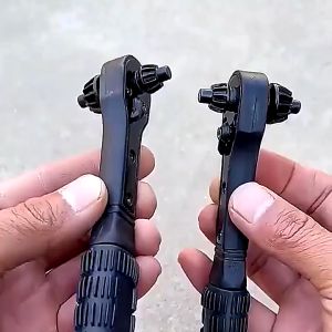 2in1 Drill Chuck Key Wrench Black Ratchet Dual-use Wrench Spanner Electric Drills and Power Tools