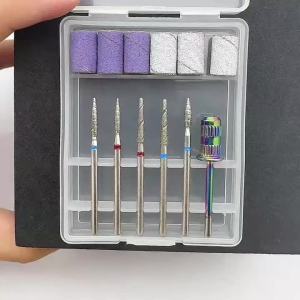 6Pcs Sanding Bands Mandrel Set – Diamond Nail Drill Bits with Sanding Sleeves Shank Included Manicure Pedicure Tool