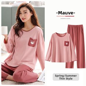 JIALEFEN | Long Sleeve Pure Cotton Casual Home Wear Fall Lightweight