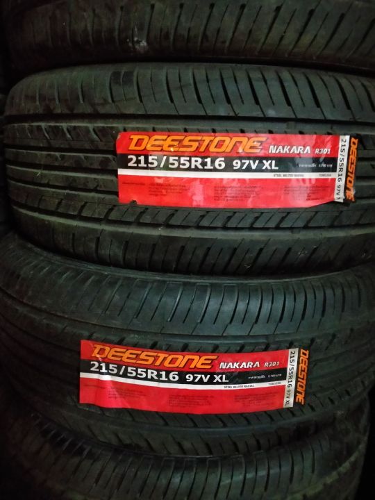 215/55/16 Deestone เส้นละ800 ยางใหม่ลบปี รุ่น Nakara R301แถมจุ๊ฟ ...