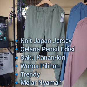 DOTY/CELANA PENSIL KASUAL All Size R EMAJA/DEWASA/JUMBO Knit Premium SAKU ADA XXL-4XL BB 60-80kg