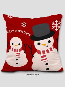 Nordic Style Christmas Pillow Double Sided Detachable Washable Sofa Cushion Santa Claus Pattern Home Decorative Pillow