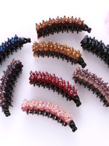 Kẹp Tóc Hình Chuối Ngọc Trai Lớn Đính Kim Cương Kẹp Tóc Kiểu Dọc Phụ Kiện Tóc Thời Trang Mới Ra Lò Kẹp Đuôi Ngựa Kẹp Tóc Kiểu Pháp