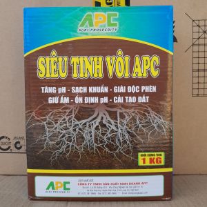Phân bón Siêu Tinh Vôi APC nông nghiệp Gói 1kg Có hộp   Giúp tăng PH sạch khuẩn giữ ẩm ổn định P.H đất cải tạo đất AGRIHG