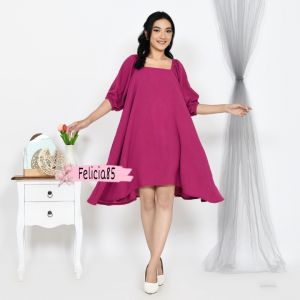 Dress Premium Keshia Bahan Cringkel Airflow Korea Style