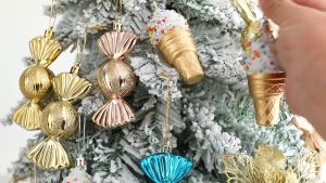3pcs 11cm Candy Pendant Christmas Decorations Set: Big Size Candy Hanging Xmas Tree Ornaments 2025 For Holiday Party Decorations New Year Home Decor