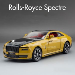 MAKEDA | 1:24 Rolls-royce Spectre Dawn Model Car Toys Alloy Diecast Sound Light Shock Absorption Doors Opened Ornament Vehicle Models