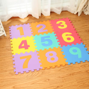 KiddoZone 10 Tấm Thảm Chăm Sóc Thảm Chơi Mềm Mại Và An Toàn Cho Bé Bọt Xốp EVA Cho Trẻ Sơ Sinh Và Trẻ Em Hoạt Động Tập Gym Chơi Trong Nhà Sàn Tập Bò