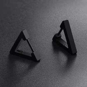 Triangle Earrings Sterling Silver Small Triangle Earrings for Women Geometric Hoop Earrings Hypoallergenic Earrings for Women Girls