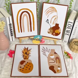 HIASAN DINDING ABTRACT RUSTIC 20x30CM DEKORASI DINDING KAMAR AESTHETIC POSTER BINGKAI FOTO