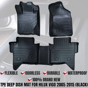 GECA TPE DEEP DISH MAT FOR HILUX VIGO 2005-2015 (BLACK) (12340)