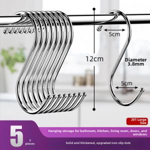 YUHANG | No-Drill Multi-Function S-Hook for Kitchen Utensils and Drying Meat
