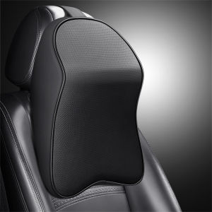 3D Nappa PU หนัง Headrest หน่วยความจําโฟม REST หมอนรองศีรษะรถคอหมอนสนับสนุนสําหรับรถบรรเทาอาการปวดคอสนับสนุน