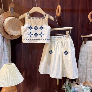Cultural Embroidery Vacation Two-piece Set