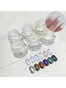 1/6กล่องเล็บสไตล์ Y2K ผงกระจกกากเพชรตกแต่งเล็บอุปกรณ์แต่งเล็บ