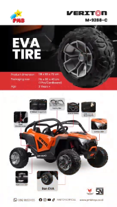 Mainan Mobil Aki Anak M9288c Veriton Dual Gear Box 12v 4.5Ah Musik Dan USB Port Dengan Ban Karet/Eva