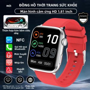 Đồng Hồ Thông Minh 2025 Dành Cho Nam Và Nữ Với Chức Năng Theo Dõi Huyết Áp & Oxy Gọi Bluetooth Thể Thao NFC Theo Dõi Sức Khỏe Màn Hình AMOLED