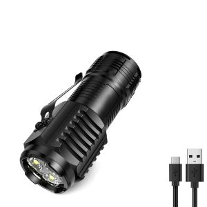 Rechargeable EDC Led Flashlight Portable Strong Light Waterproof Pocket Torch Light for Camping Walking Portable Lighting Lamp