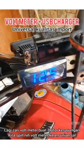 Voltmeter Charger Hp USB Body Nmax - All New Pcx - Aerox - Mio - Vario - Xmax Universal Import