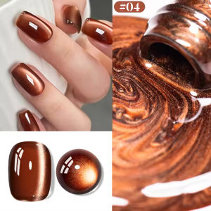 Sơn Móng Tay Gel Mắt Mèo Vàng Cam 10ML 1 CÁI Thu Đông Làm Trắng Móng Tay Kiểu Hạt Thủy Tinh Dụng Cụ Làm Móng Chuyên Nghiệp