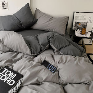 Ins Style Colorful and Plain Washed Cotton Bedding Set