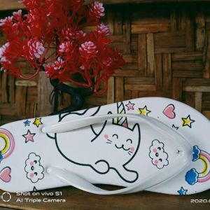 Sandal Jepit Wanita motif Pelangi