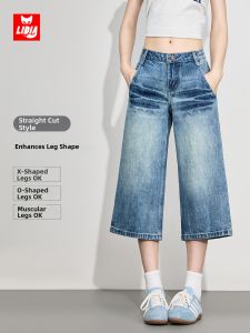 LIDIA | Vintage Light Blue Low Waist Flared Casual Jean Pants