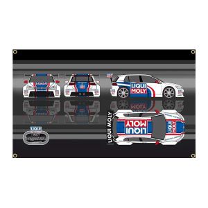90x150 ซม. LM น้ํามันธงโพลีเอสเตอร์พิมพ์ Racing แบนเนอร์โรงรถหรือกลางแจ้งสําหรับตกแต่ง