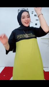Gamis Kaos Wanita Model California & Autentik Dua Warna Terbaru BY. NABIL Dijahit Dari Kaos Cotton Combed Gamis Maxi 7/8 Sleeve - Lazada
