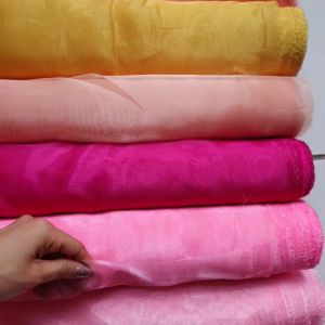 Kain Organdi Organza Silk Kaca Polos Premium 0.5 Meter Murah Laris Bahan Hijab Kerudung Gaun Gamis Lebar 150cm