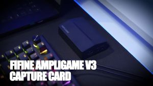 FifFifine AmpliGame V3 Video Capture Card HD 1080 60fps for Audio Video Gaming Live Streaming 4K HDMI to USB Capture Card Compatible with PS4/Windows/Mac OS/Switch/Xbox