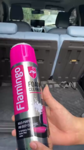 Xịt vệ sinh đa năng Flamingo F002 Foam Cleaner dạng bọt vệ sinh nội thất ghế da cánh cửa taplo hương thơm nhẹ