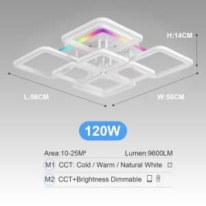 RGB Chandelier Ceiling Lights Acrylic Glossy Romantic Home Lighting Ceiling Lamp for Living Room Party Atmosphere Lamps