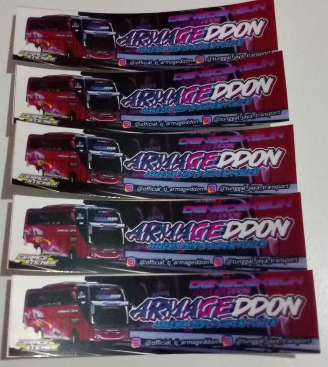 Aneka Stiker Bus Edisi Terbaru Armageddon Jupiter Blackpink Dll