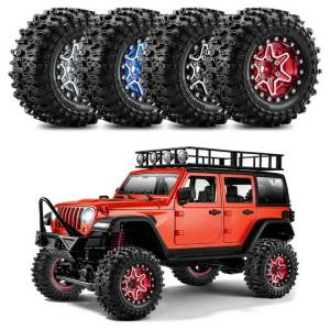 1.9 inch Aluminium RC Crawler Beadlock Wheel Tires for 1/10 Traxxas SCX10 TRX4 TRX6 D90 YK 1/12 MJX H12P H12Y Upgrade Parts