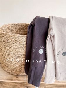 Fashionable Autumn Wear 9-Length Base Layer Pants for Girls Kids All-Match Small Clothes New Style Print Design