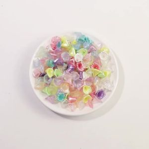 100 Chiếc Màu Acrylic Kèn Hoa Hạt 13x10mm Có Lỗ 1.9mm Cho DIY Trang Sức Làm Vòng Cổ Vòng Tay Miếng Đệm Phụ Kiện