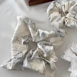 Phụ Kiện Tóc Nữ Phong Cách Hàn Quốc Dây Buộc Tóc Nơ Hoa Ren Kiểu Dễ Thương Nữ Tính Chủ Đề Vườn Hoa Dây Thun Dùng Được Quanh Năm