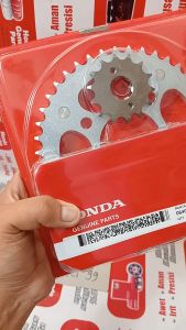 Gir set paket rantai roda drive chain kit T-14 T-42 428-124 Mega Pro New (2010 - 2014) original honda 06401 KYE 900
