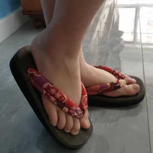 Dép Đi Trong Nhà Đế Gỗ Đế Cao Su Thoáng Khí Thường Ngày Mùa Hè Đế Dày Đế Xuồng Dép Đi Biển Ngoài Trời Bằng Gỗ Paulownia