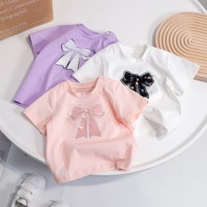 New 2026 Summer Korean Style Charming Cute Bow T-shirt