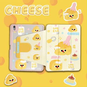 เคสiPadหมุน 360° Air6 Air5 10.9 Gen10 ที่ใส่ปากกา ชีสน่ารัก เคสไอแพด Gen9 10.2 Pro11 2024 MINI7 Air7 Gen11