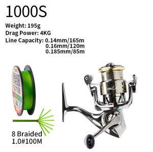 fishingfans | Máy Câu Cá FISHINGFANS ORCA S1 Siêu Nhẹ Tốc Độ Cao 1000/2000/3000 3+1BB Tỉ Số Truyền 5.2:1 Lực Kéo Tối Đa 4kg Cuộn Dây Kim Loại Dùng Cho Nước Mặn