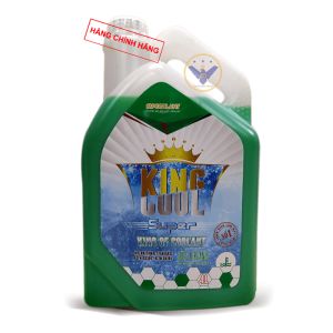 BỘ nước làm mát động cơ ô tô màu xanh Kingcool Super can 4L + súc két nước 300ml